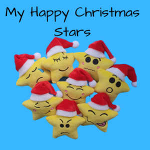 8 Mood Stars with Santa hats